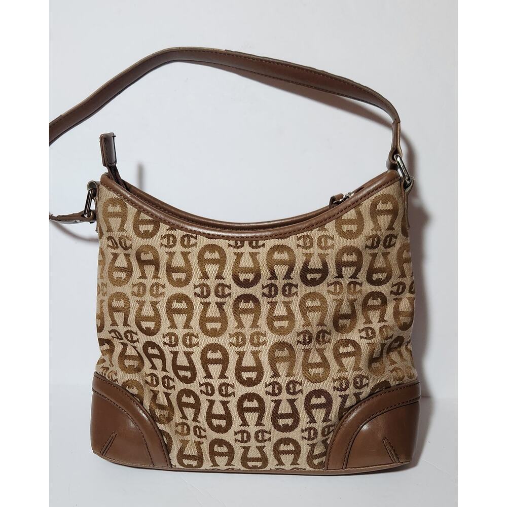 Vintage Etienne Aigner Canvas/Leather Monogram Logo Purse - Picture 7 of 7